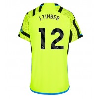 Camisa de Futebol Arsenal Jurrien Timber #12 Equipamento Secundário Mulheres 2023-24 Manga Curta